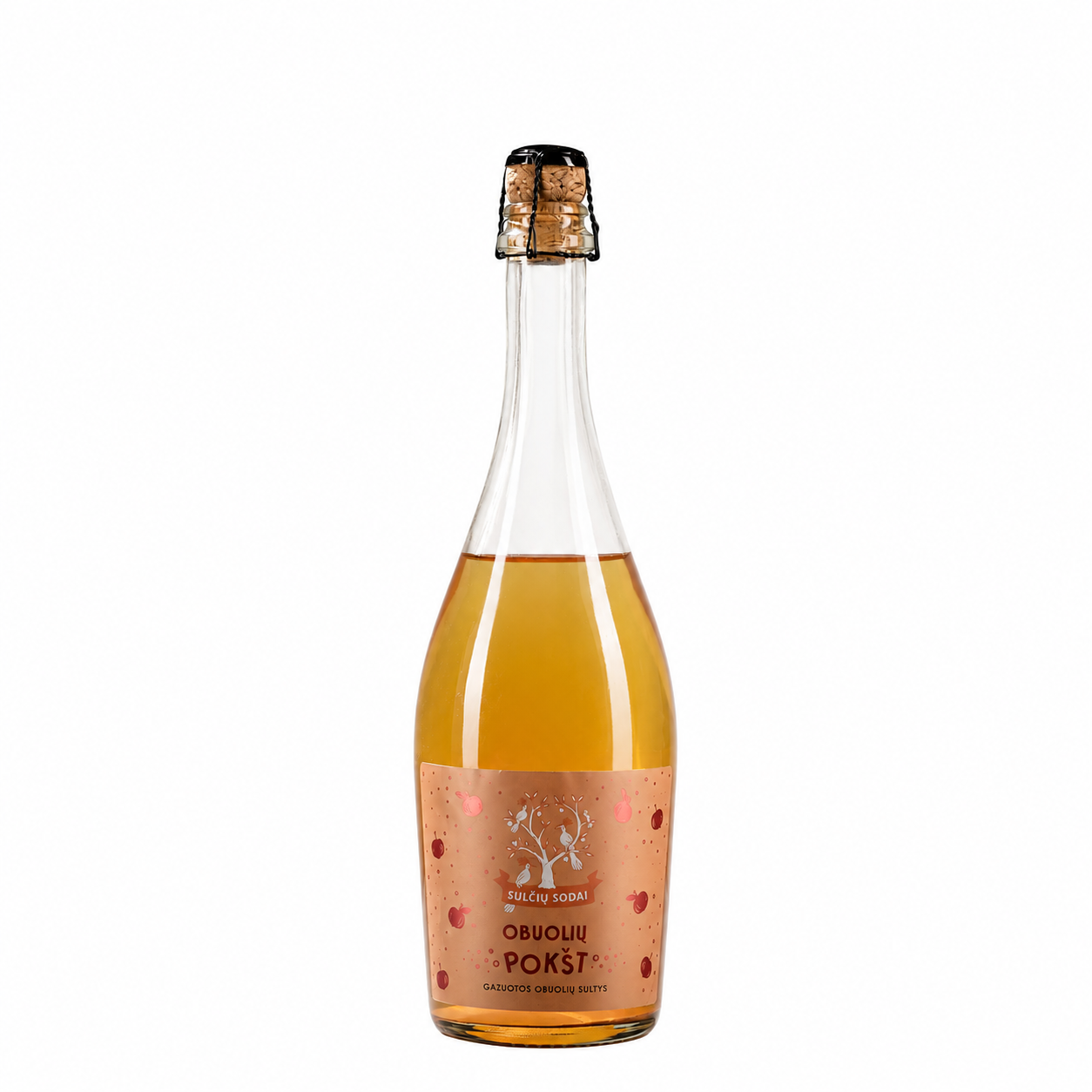 JUS DE FRUITS PÉTILLANT "POMME PÉTILLANTE", 750ml.