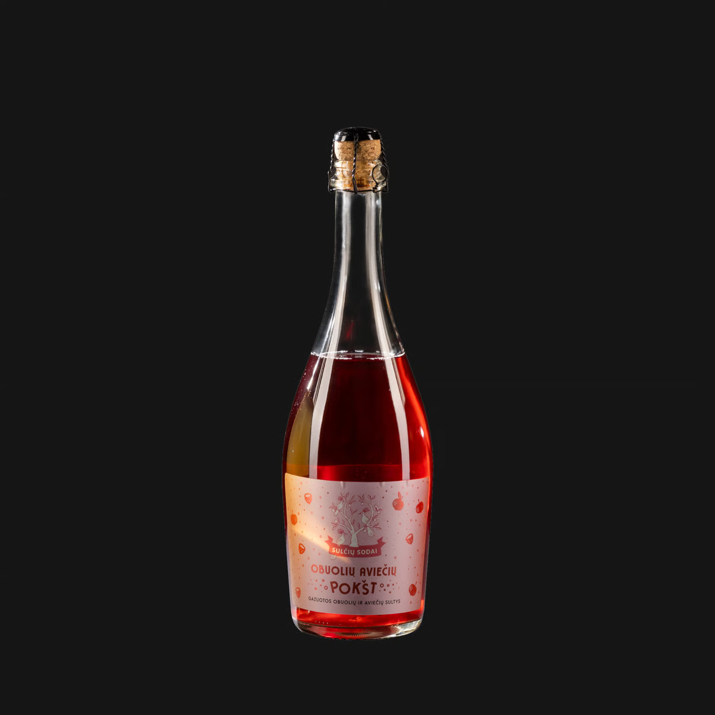JUS DE FRUITS PÉTILLANT "POMME PÉTILLANTE", 750ml.